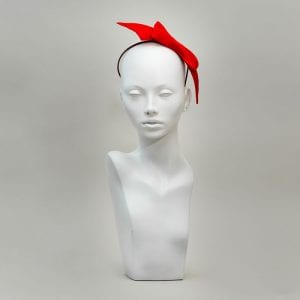 red silk headband